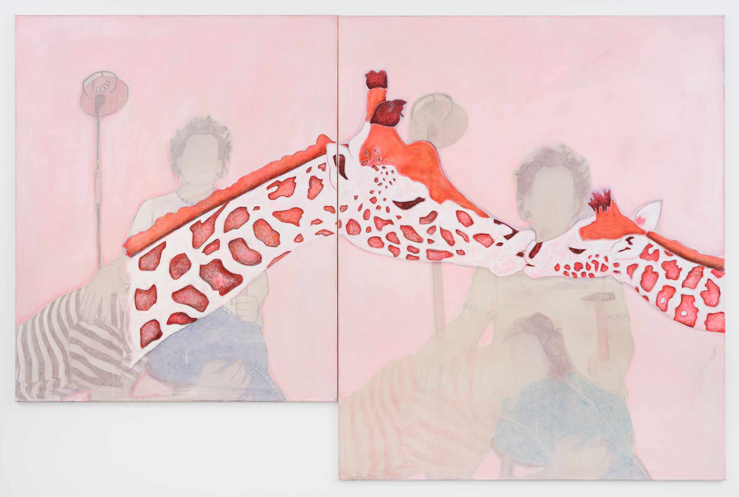 <i>The silence of hammers</i>, 2021. mixed media on canvas, 66 7-8 x 108 1-4 in (169.9 x 275 cm).jpg